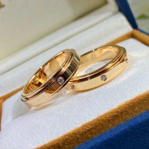 Anillos de diseño clásico, joyería de alta calidad, anillo giratorio de Plata de Ley 925, marca de moda para mujer, regalo de boda para pareja