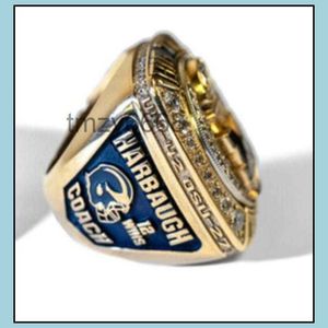 Ringen Cluster Michigan Woerines Football Big Ten Team Championship Ring met houten displaydoos Drop Delivery Sieraden Dhuwu IED7