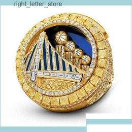 Ringen Cluster Ringen 2022 Curry Basketball Warriors Team Championship Ring Houten Display Box Souvenir Mannen Fan Gift Sieraden Drop Deliv Dhro9 240229