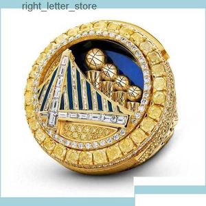 Anneaux Cluster Rings 2022 Curry Basketball Warriors Team Championnat Bague Boîte d'affichage en bois Souvenir Hommes Fan Cadeau Bijoux Drop Deliv Dhro9 240229