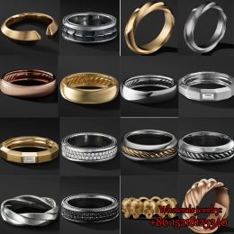 Rings Davy Yourman Classic Men's Silver Ring, Spiral Facetted Ring, Rijpe en stabiele herenjuwelen, gratis verzending