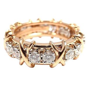 bagues designer bijoux bague designer pour femme connexion croisée avec bague en diamant zircone bijoux mens bague bague de luxe Navire gratuit Noël Saint Valentin cadeau