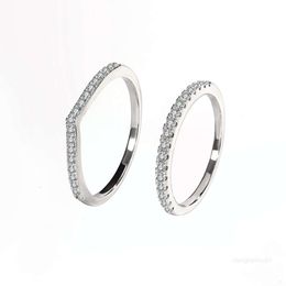 ringen designer ring voor vrouwen 925 sterling zilver VVS moissanite ring pass diamant tester liefdesring v-vorm verlovingsring nagelring luxe designer sieraden Amerikaanse maat 5-9