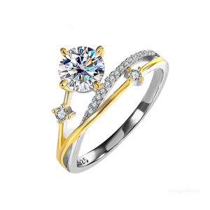 ringen designer ring voor vrouwen 925 sterling verzilverd goud 1CT VVS moissanite ring pass diamant tester liefdesring wo verlovingsspijkerring luxe designer sieraden