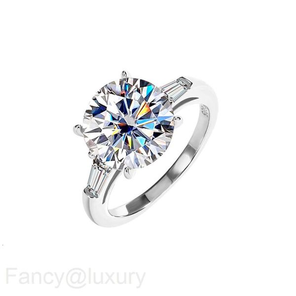 Anillos Anillo de diseño para mujer Plata de ley 925 5CT VVS Anillo de moissanita Pasar Probador de diamantes Anillo de amor Anillo de compromiso Anillo de uñas Joyería de diseño de lujo Tamaño de EE. UU. 5-9