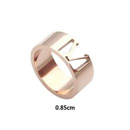 Anneaux Mode Dernier Style Ewelry Lettre Bande Anneaux Bague Pour Homme Dame Femmes Amoureux De La Fête Cadeau Bague De Fiançailles Designer Bijoux Perle Aller