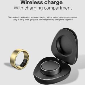 Rings Fitness Smart Ring Health Tracker voor hartslagmonitor Slaapstappenteller Blood Oxygen Smart Finger Ring met app IPX8 Waterdicht 2