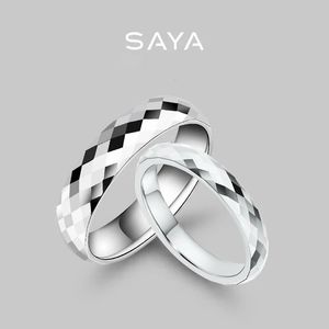 Ringen voor mannen en vrouwen wolfraam trouwring romantische sieraden voor paar comfort fit hoog gepolijst aangepaste 240524