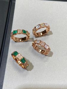 Ringen voor vrouw designer persoonlijkheid 18k merk serpentine mode ring diamant set met hoge luxe ringen gouden sieraden