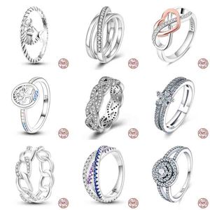 Ringen Voor Vrouwen 100% 925 Zilveren Groothandel Twisted Snake Ringen Luxe Rose Goud Stapelbare Ringen Bruiloft Engagement Sieraden