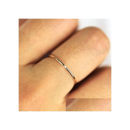 Anéis para mulheres micro-inserções zircônia cúbica anel de dedo fino moda jóias kcr101 entrega direta dhgarden otmsk