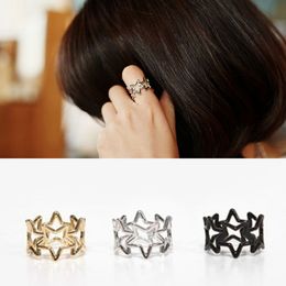 Ringe für Frauen Neuer koreanischer fünfsternförmiger eleganter Ring Valentinstag Bestes Geschenk Gold versilberte Ringe