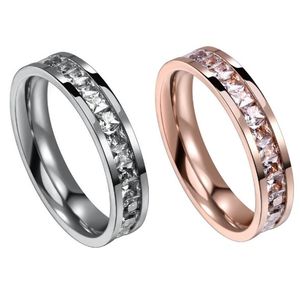 Ringen Voor Vrouwen Vergulde Sierlijke Gouden Sieraden Mannen Titanium Stalen Ringen Luxe Designer Accessoires Mode Paar Diamanten Gouden Ring Gift XG256-C