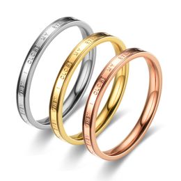 Ringen voor vrouwen Vergulde sierlijke sieraden Heren 18K vergulde titanium stalen ringen Luxe designeraccessoires Mode Engelse letters Paarring cadeau SYXG224