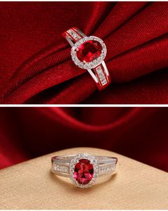 Ringen voor vrouwen bruiloft diamant sterling verzilverd kubieke zirconia saffier Oostenrijkse kristallen edelsteen ringen