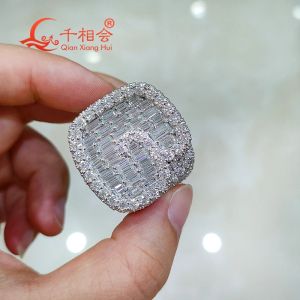 Ringen G Real vol Moissanite Ring mannen en vrouwen Sterling Sier ronde briljante diamanten verloving mannelijke bruiloft sieraden