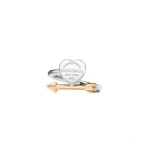 ringen sieraden 925 verzilverde hartvormige ring van heren dames Same Fashion Love Advanced Sense Ring