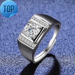 Anillos Joyas D VVS MOISSANITE Diamond Ring Streraling Silver 925 Joyería Moissanite 1CT Joyería fina para un regalo de niña