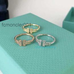 Ringe Schmuck t S925 Sterling Silber Doppel Weiß Fritillaria Diamant Intarsien Paar Ring Mode Temperament Finger Weibliche Öffnung High-end E1DC