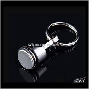Anillos Jewelrywholesale Regalos promocionales Sier Metal Piston Car Llavero Keyfob Engine Fob Chain Ring Key Ringps2195 Drop Delivery 2021 1Yiqc