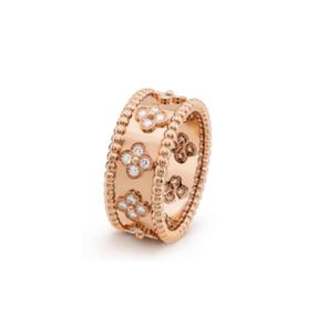 Rings caleidoscoop ring vrouwelijk minderheidsontwerp gevoel voor mode eenvoudige klaver sieraden roos goud3025884