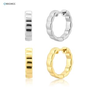 Rings Kikichicc 925 Sterling Silver Gold Geometrische Hoops Plain Special Circle Earring Clips 2021 Rock Punk Party Luxe sieradencadeau