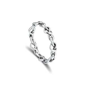 Ringen geknoopte harten band ring authentiek 925 sterling zilveren sieradenringen voor vrouw Europese stijl zilveren ringen voor sieraden maken