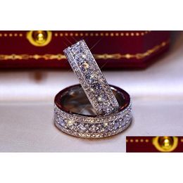 Ringen luxe dames diamant mode ijsje ring sieraden hoogwaardige heren fl eternity drop levering dhgarden otbxs