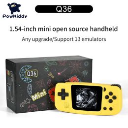 Anneaux New Powkiddy Q36 Open Source Handheld Game Player 1,5 pouces Keychain Mini Retro Retro Console Classic Pocket Gaming Player Kids Gifts