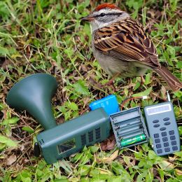 Anillos Avierte al aire libre Dispositivo de pájaros electrónicos de granja de aves de granja Digital MP3 Llamador de jugadores de jugadores de altavoces