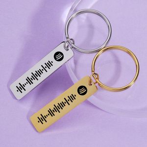 Anillos Keychain personalizado Música personalizada Spotify Código de escaneo de escaneo Profesor Novio Novio Viduente Música Amante de la música Toserador del titular de la llave