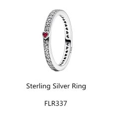 Rings Pink Heart Sterling Silver 925 Sieraden Nieuwjaar Groothandel Valentijnsdag Vriendin goedkope mode trouwringen voor vrouwen