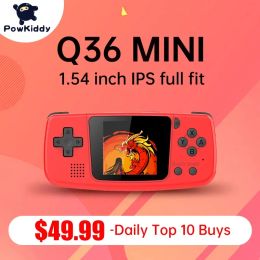 Rings Powkiddy Nieuwe Q36 Mini 1,5 inch IPS -scherm Open Source Handheld Game Players Keychain Mini Console Children's Gifts