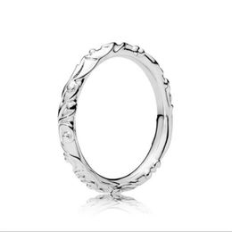 Anéis real 925 prata esterlina rosa ouro simples anel com logotipo caixa original caber pan casamento noivado jóias para mulher w2021776