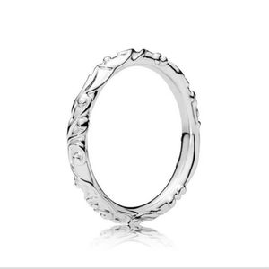 Ringen Echt 925 Sterling Zilver rose goud eenvoudige RING met LOGO Originele doos Fit Pan Bruiloft Verlovingssieraden voor Vrouwen W202195p