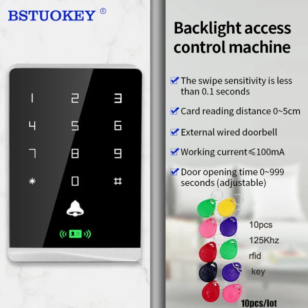 ANILLOS ACTUARIO DE CONTROL DE CONTROL DE ACCESO RFID Sistema de bloqueo electrónico Controlador de acceso independiente 10 PPCS EM4100 Keychain 1600 Usuario