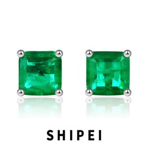 Anneaux Shipei Classic Solid 925 STERLING SIRGE 2CT EMERMED GEMSTLE STANDES MORGLANDES D'OREURES ENGAGE DE MEDIA