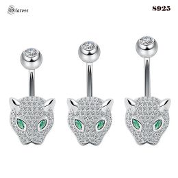 Ringen Starose Top 925 Sterling Zilver Navel Piercing Sieraden Luipaard Buikpiercing Zilver 925 Navelpiercings Zirkoon Navel Barbell