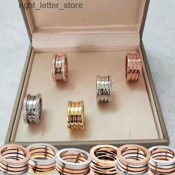 Anneaux Acier Halo Cluster Titanium Factory Outlet et bague de fiançailles originale en forme de Sp en or rose pour femme 5-10 Numéros romainsS925 240229