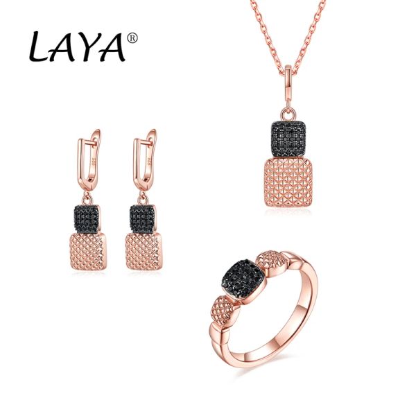 Anneaux Sterling Sier Fashion Nouveau style Simple High Quality Zircon Anneau de boucle d'oreille Ensemble pour les bijoux de fête pour filles