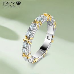 Anneaux TBCYD 3mm D couleur Moissanite bague pour femmes S925 en argent Sterling diamant éternité bague de mariage main Fine bijoux en gros