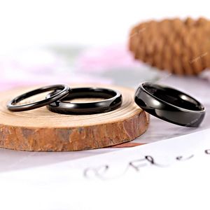 2/4/6/8mm zwarte ring mannen vrouwen gepolijst wolfraamcarbide trouwring verlovingsring unisex minnaar naam/datum graveren mode-sieraden ringen sieraden accessoires