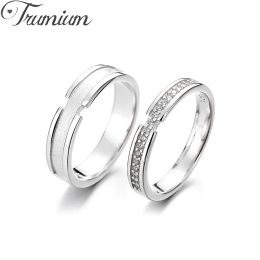 Anneaux Trumium 999 pur Sterling Sier Couple anneaux bande épaisse anneaux pour femmes hommes mariage fiançailles bijoux fins gravure gratuite