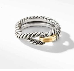 Anillos Mujeres retorcidas Diseñador de diseñadores Joyas de moda para Cross Cross Classic Copper Ring Wire Vintage X Anniversary Anniversary Heavy Emotion Gift