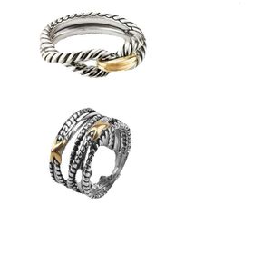 Ringen Twisted Vrouwen Gevlochten Designer Mannen Mode-sieraden voor Cross Klassieke Koperen Ring Draad Vintage X Engagement Anniversary Gift