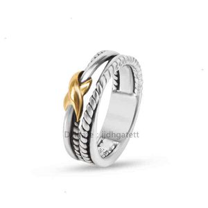 Rings Twisted Women Braided Designer Men Fashion Sieraden voor Cross Classic Copper Ring Draad Vintage X Engagement Anniversary 598