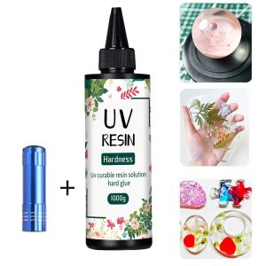 Anneaux Résine UV Glue 20g / 50g / 100g / 250g / 1000g Résine époxy et lampe UV Ferme élevée séchage rapide et dureté élevée pour les bijoux de bricolage