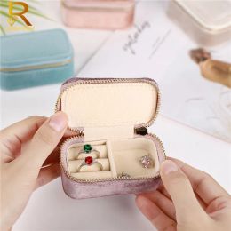 Rings Veet Travel Jewelry Case Mini Veet Ring Box Sieraden opslagcase draagbare reisjuwelen opslag