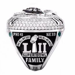 Anneaux en gros de Philadelphie 2017 Eagles Championnat du monde Ring Tide Holiday Gifts for Friends