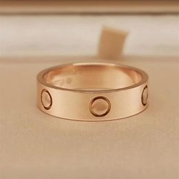 Ringe Frau Designer Liebhaber Ring Luxusschmuck Breite 4 5 6 mm Titanlegierung vergoldet Diamant Handwerk Mode-Accessoires nie F229L